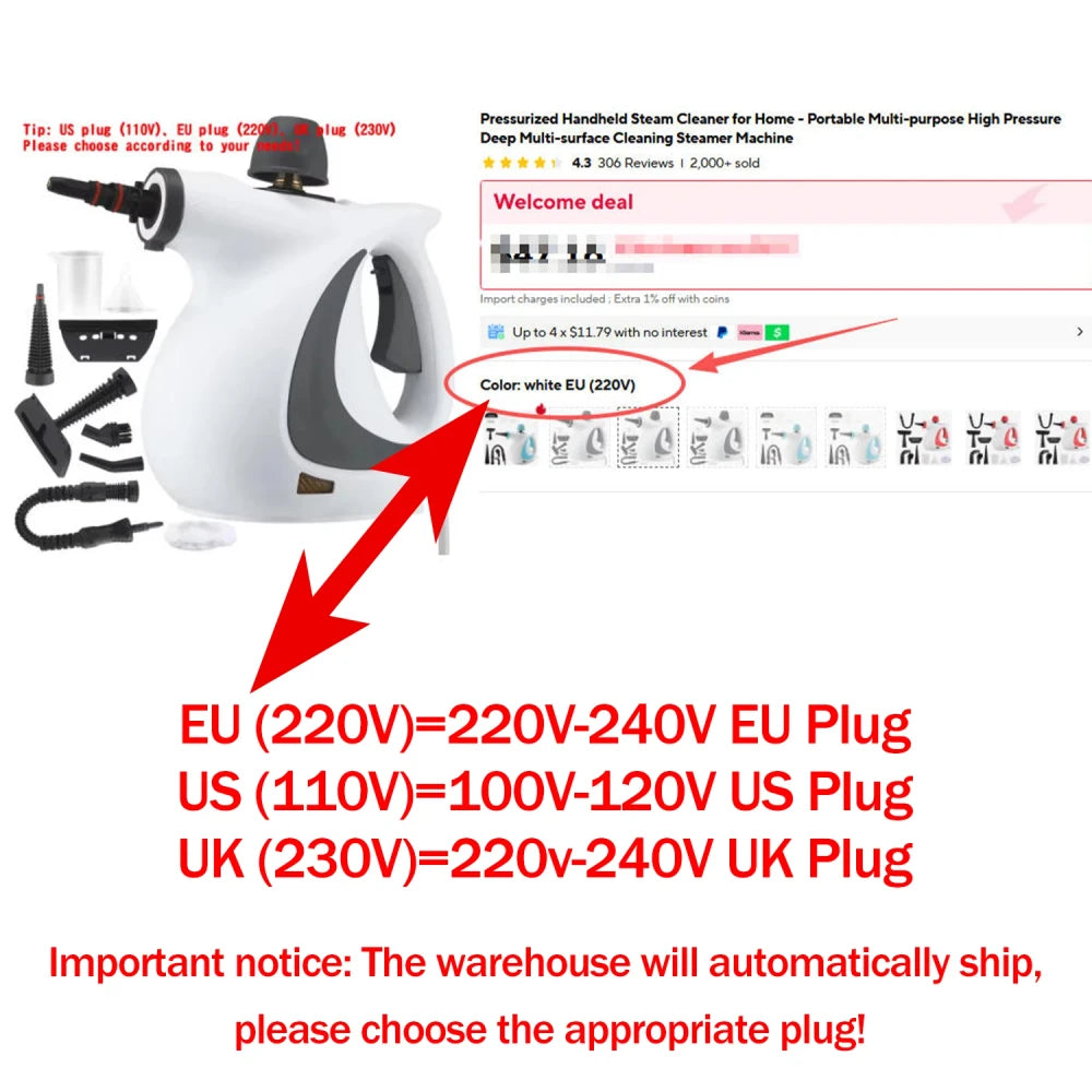 Pressurized Handheld Steamer
